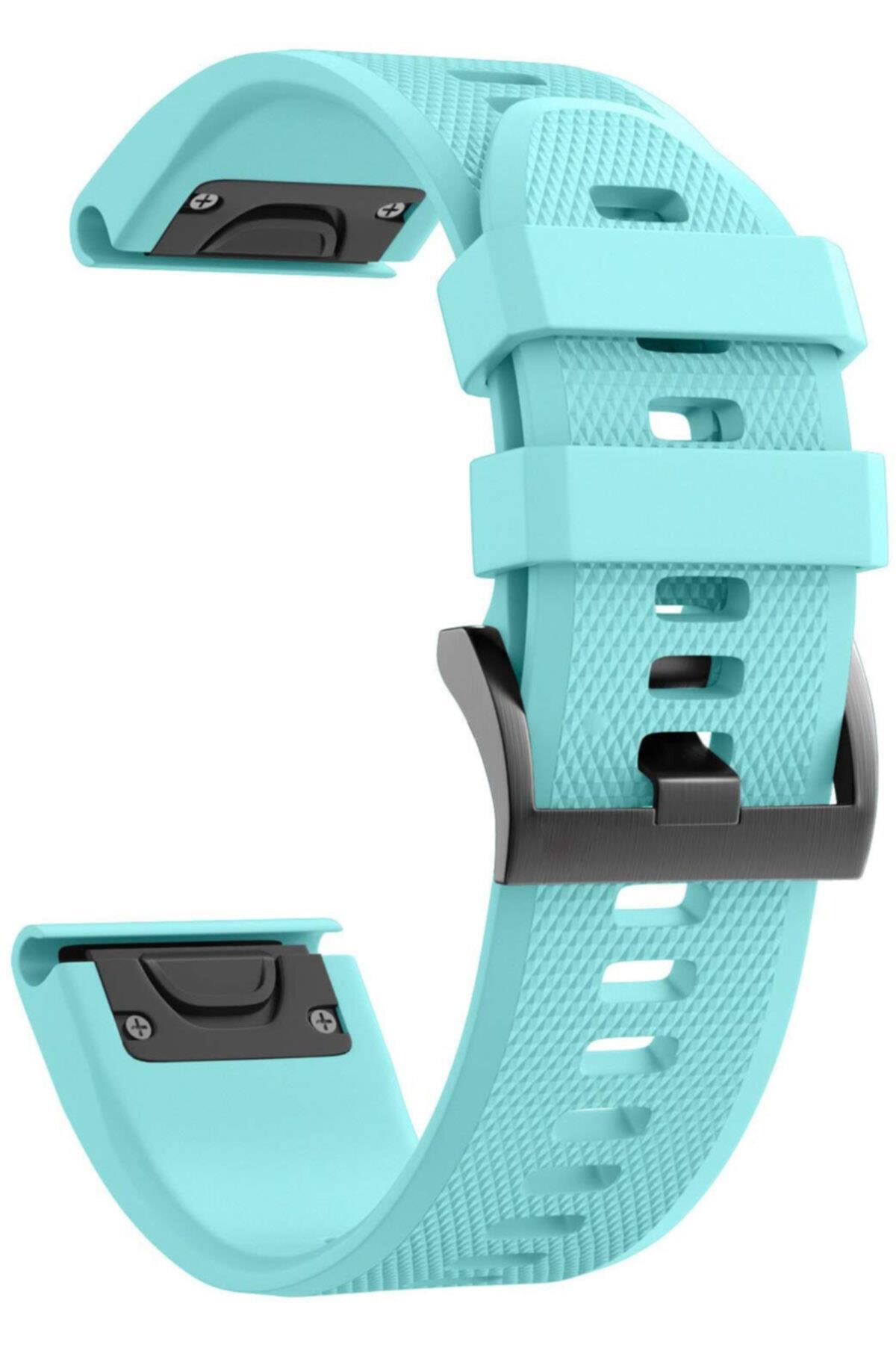 Garmin Quatix 6x Solar Için Quick Fit Özellikli Silikon Kordon Sarı