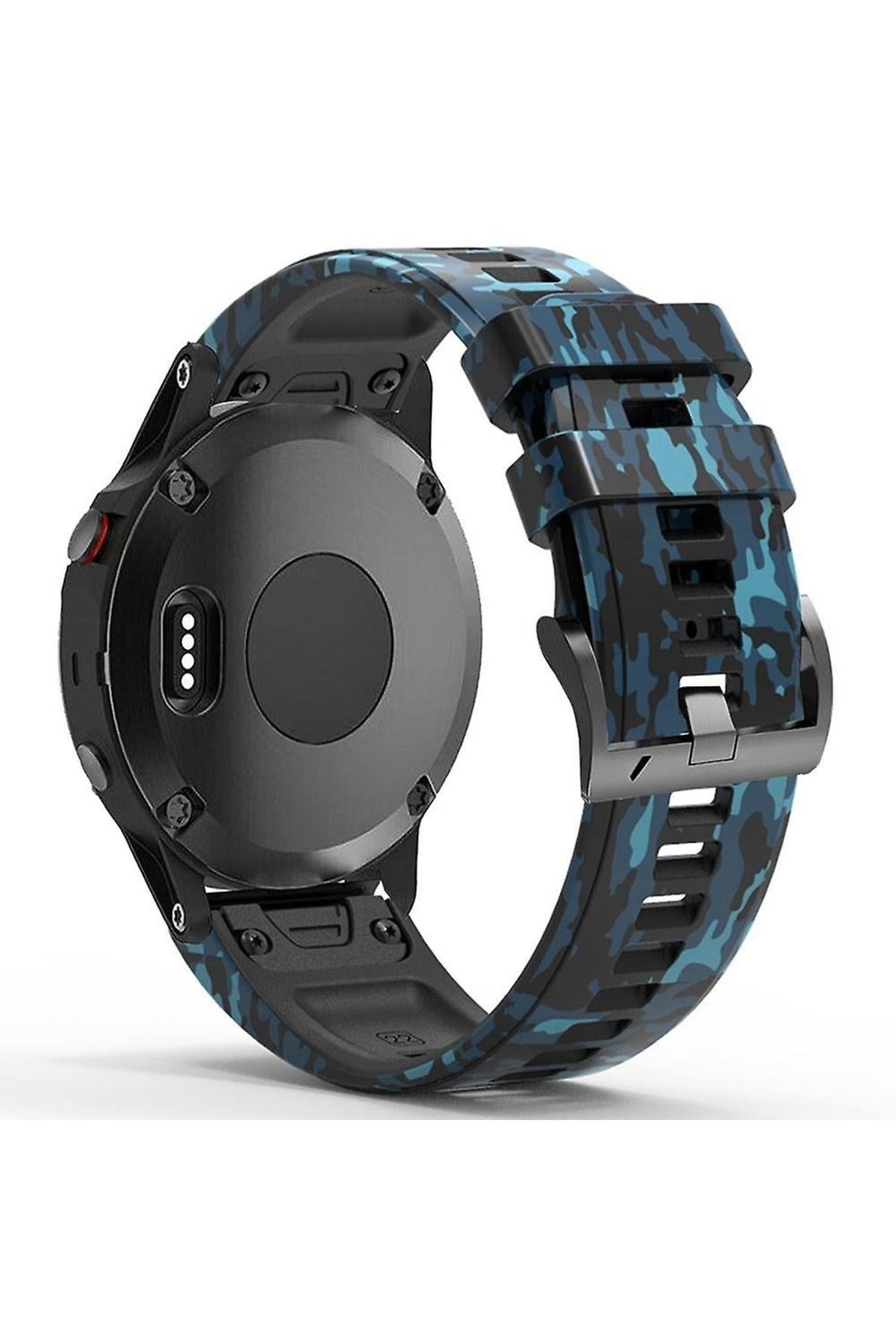 Garmin tactix delta  (26MM) Kamuflaj Silikon Saat Kordonu