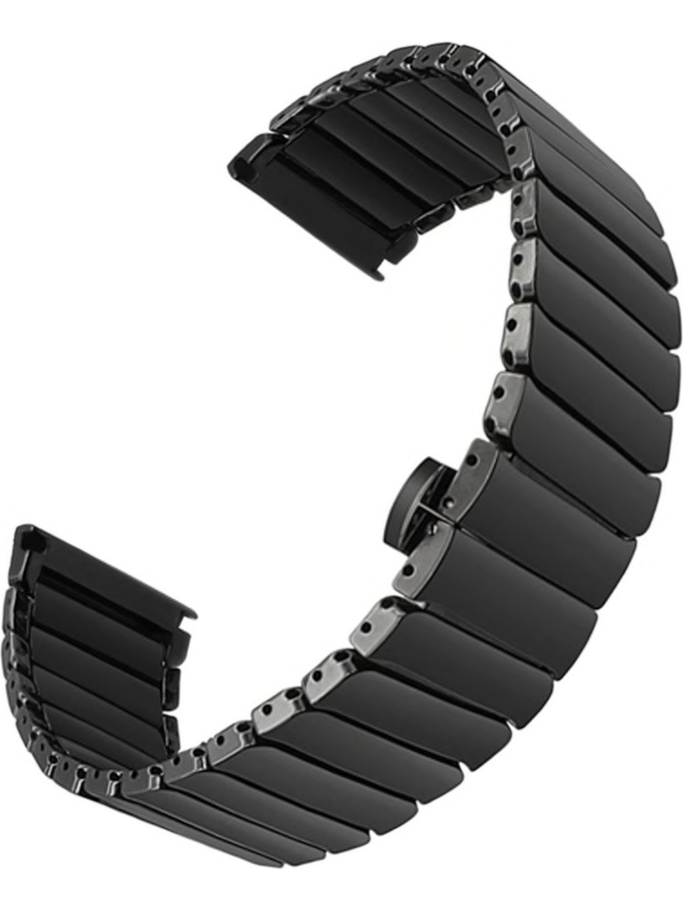 Garmin Vivomove Style Luxe Uyumlu Siyah Baklalı Metal Kordon