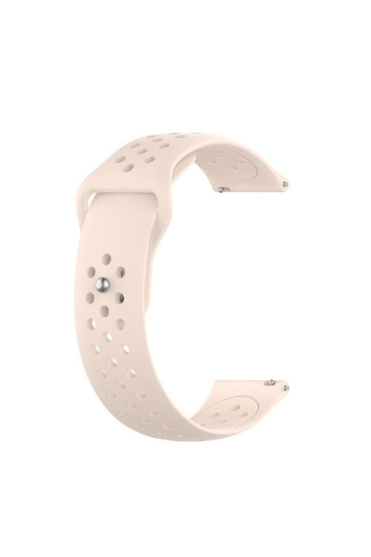 Huawei Watch Gt Için Delikli Silikon Kordon Somon