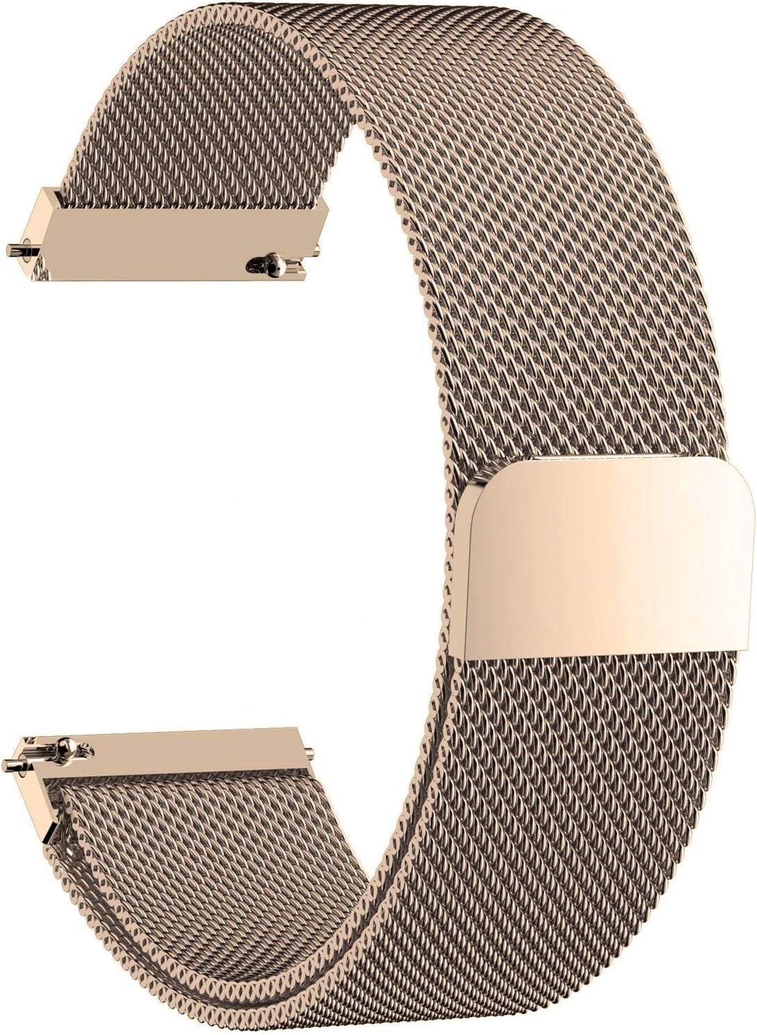 Huawei Watch Gt Için Milanese Metal Kordon Vintage Gold