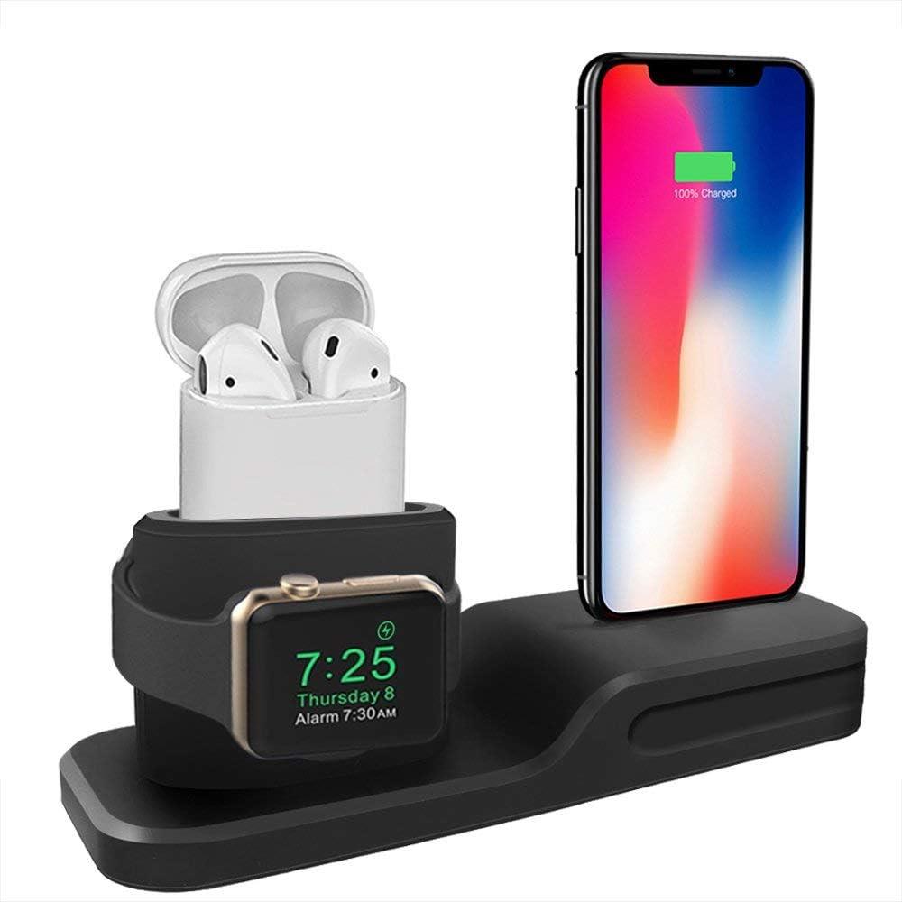 Markacase Apple Watch & Iphone &; Air Pods ile Uyumlu Silikon Dock Stand