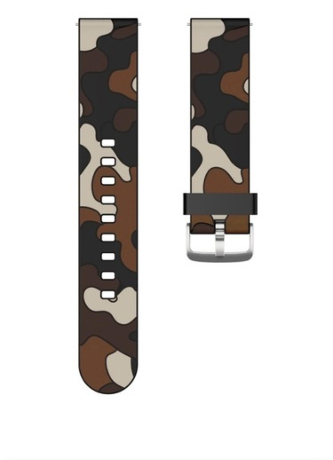 Markacase Garmin 245-245 Music İçin Kamuflaj Silikon Saat Kordonu 20MM