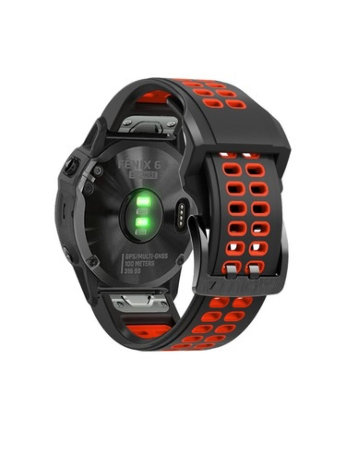 Markacase Garmin charlie-d2 charlie (26mm)Hızlı Bırakma Çift Sıralı Silikon Saat Kordonu