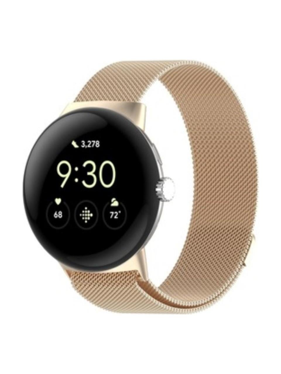 Markacase Google Pixel Watch Için Milanese Paslanmaz Çelik Metal Saat Kordonu