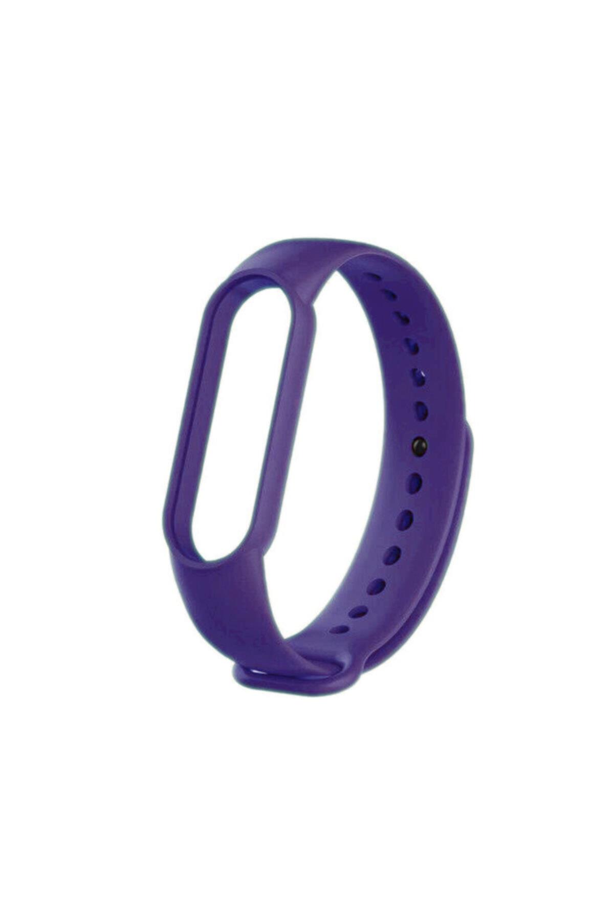 Mi Band 5-6 Için Silikon Kordon Mor