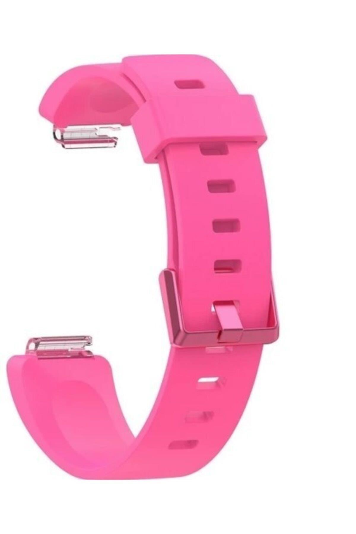 Pembe Fitbit Inspıre Hr Uyumlu Silikon Kordon