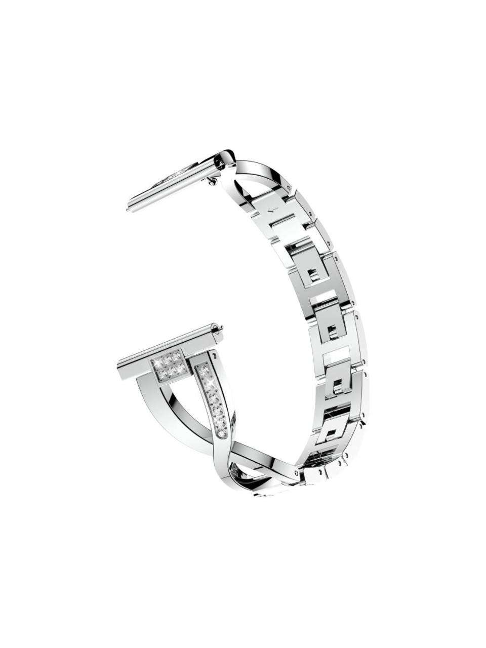 Realme Watch S Pro Uyumlu Pırlanta Görünümlü Lüks Metal Fantezi Bileklik Siyah