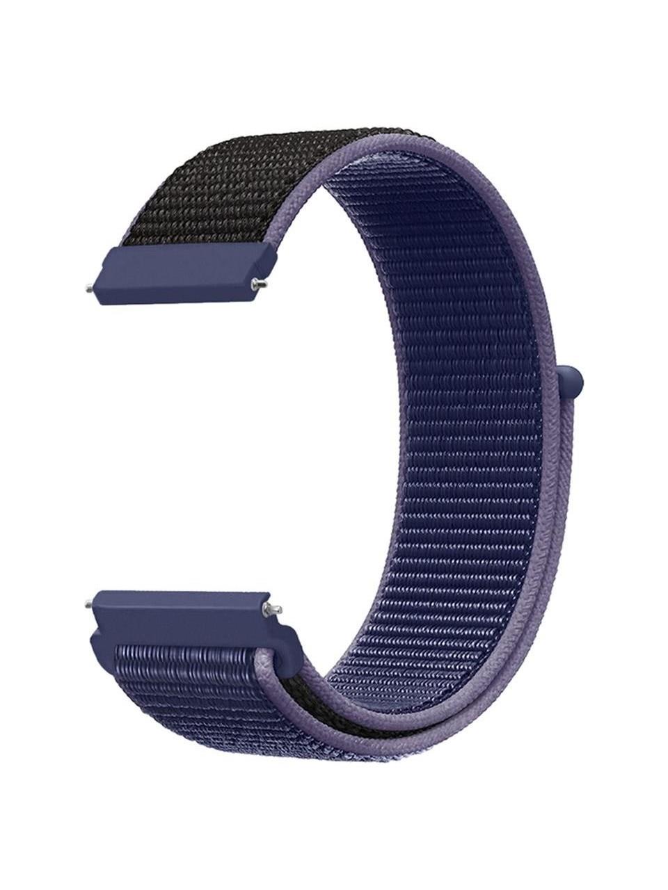 Samsung Galaxy Watch 4 44 Mm R870 Için Dokuma Kordon Midnight Blue