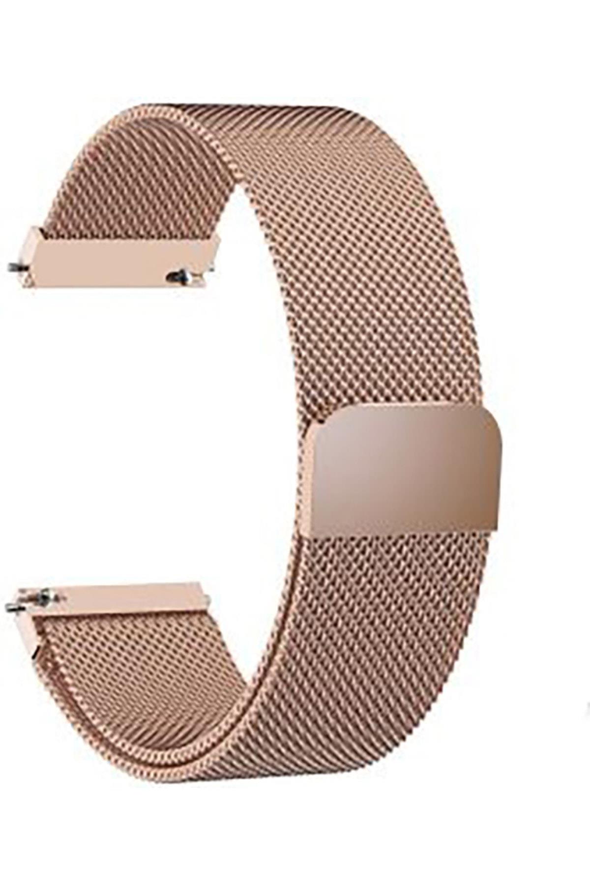 Samsung Galaxy Watch 4 Classic 46 Mm R890 Için Metal Milanese Kordon Gökkuşağı