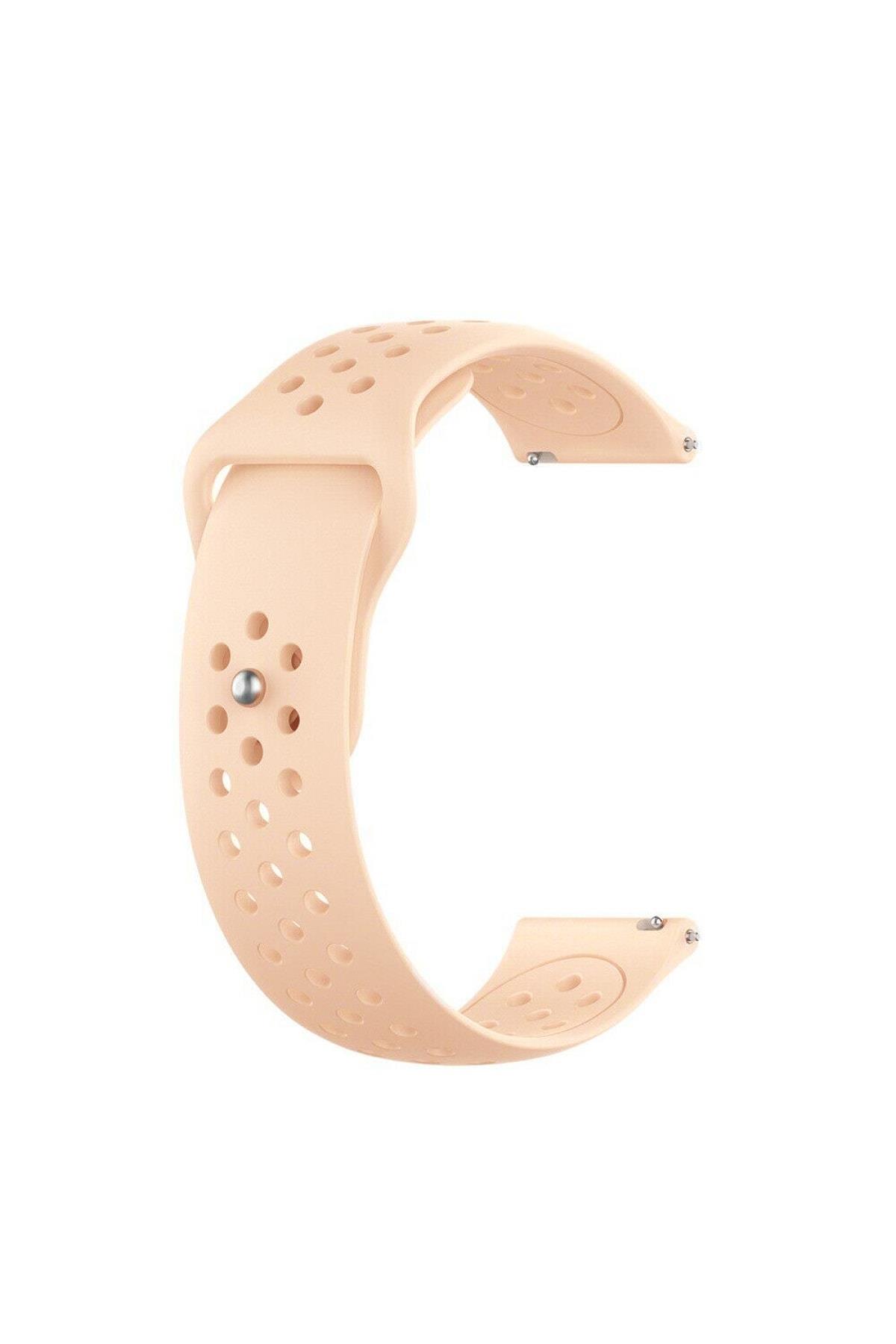 Samsung Galaxy Watch 4 Classic 46 Mm R890 Için Delikli Pimli Kordon Somon