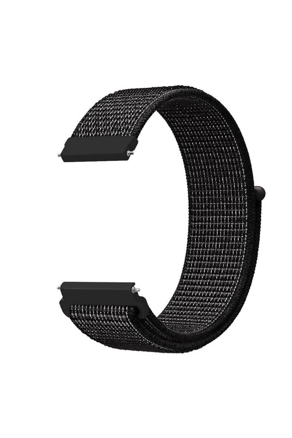 Samsung Galaxy Watch 4 Classic 46 Mm R890 Için Dokuma Kordon Reflector Black