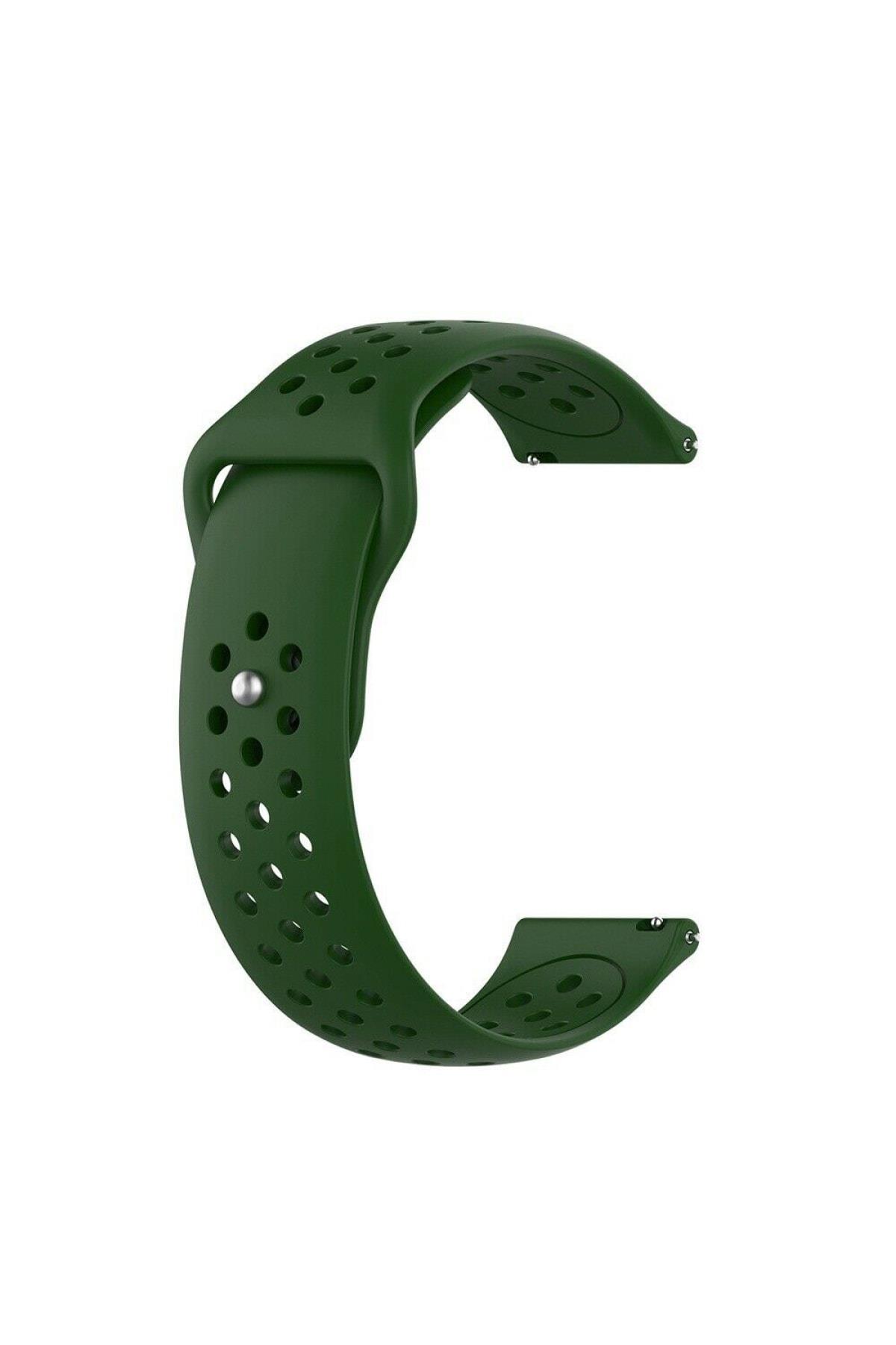Samsung Galaxy Watch 4 Classic 46 Mm R890 Için Delikli Pimli Kordon Gri