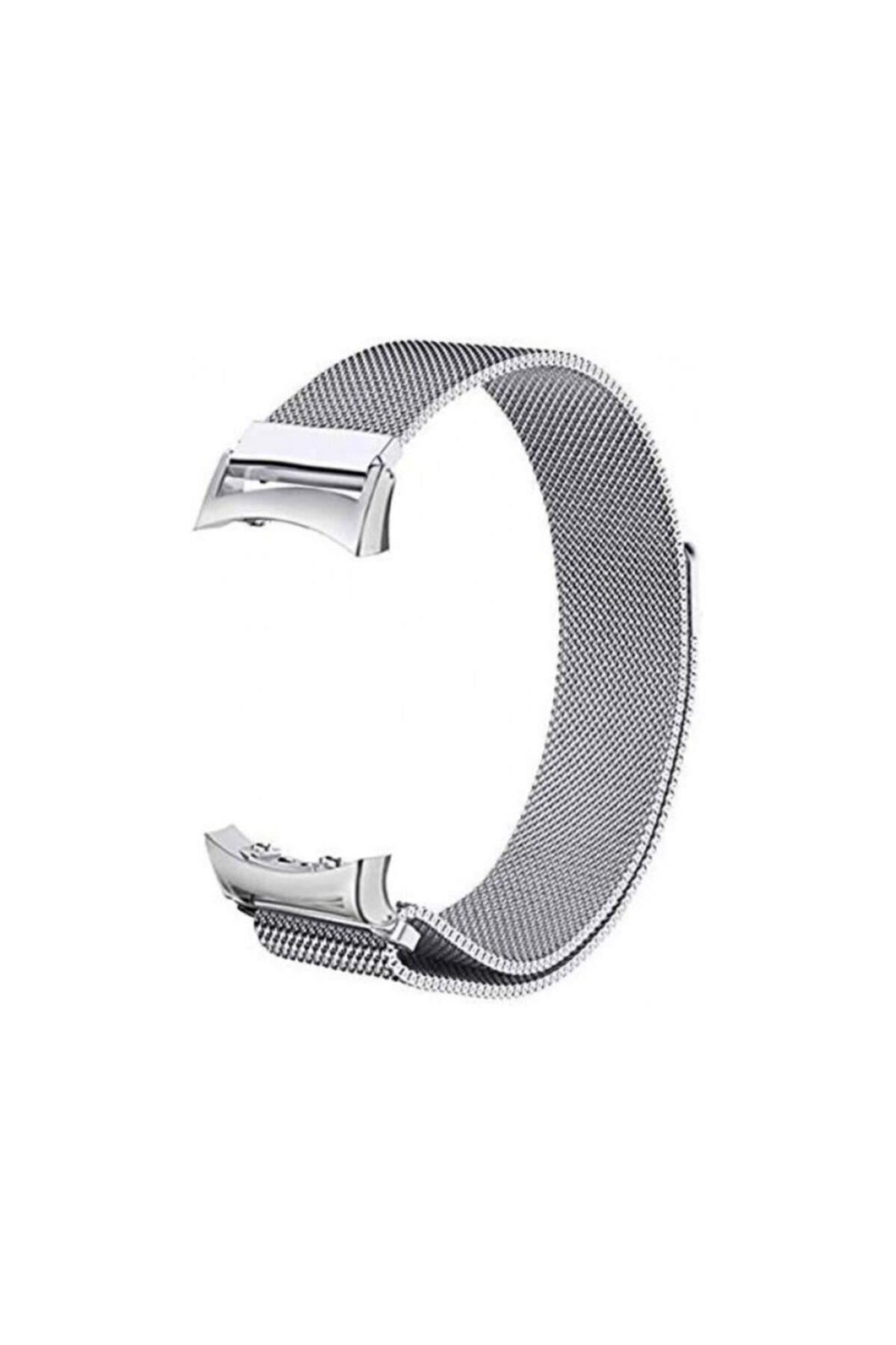 Samsung Gear S2 R720 Sport Için Adaptörlü Metal Milanese Kordon Siyah
