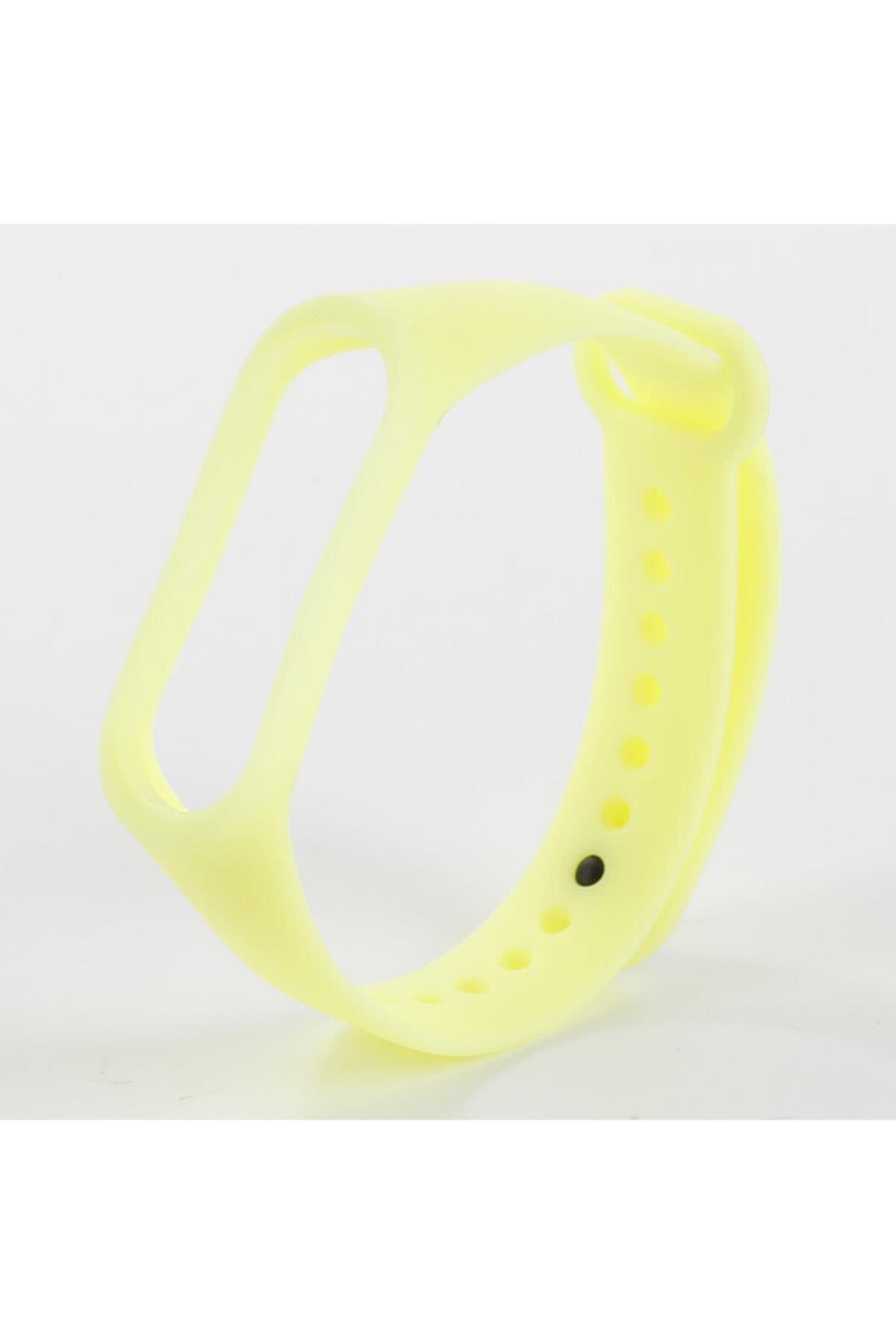Sarı Xiaomi Mi Band 4 Fosforlu Silikon Kordon