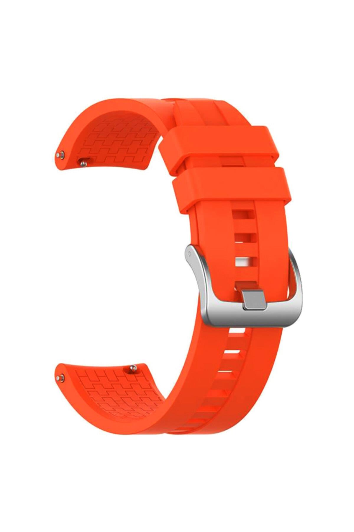 Ticwatch E 2 Için Silikon Kordon Kayış Pembe