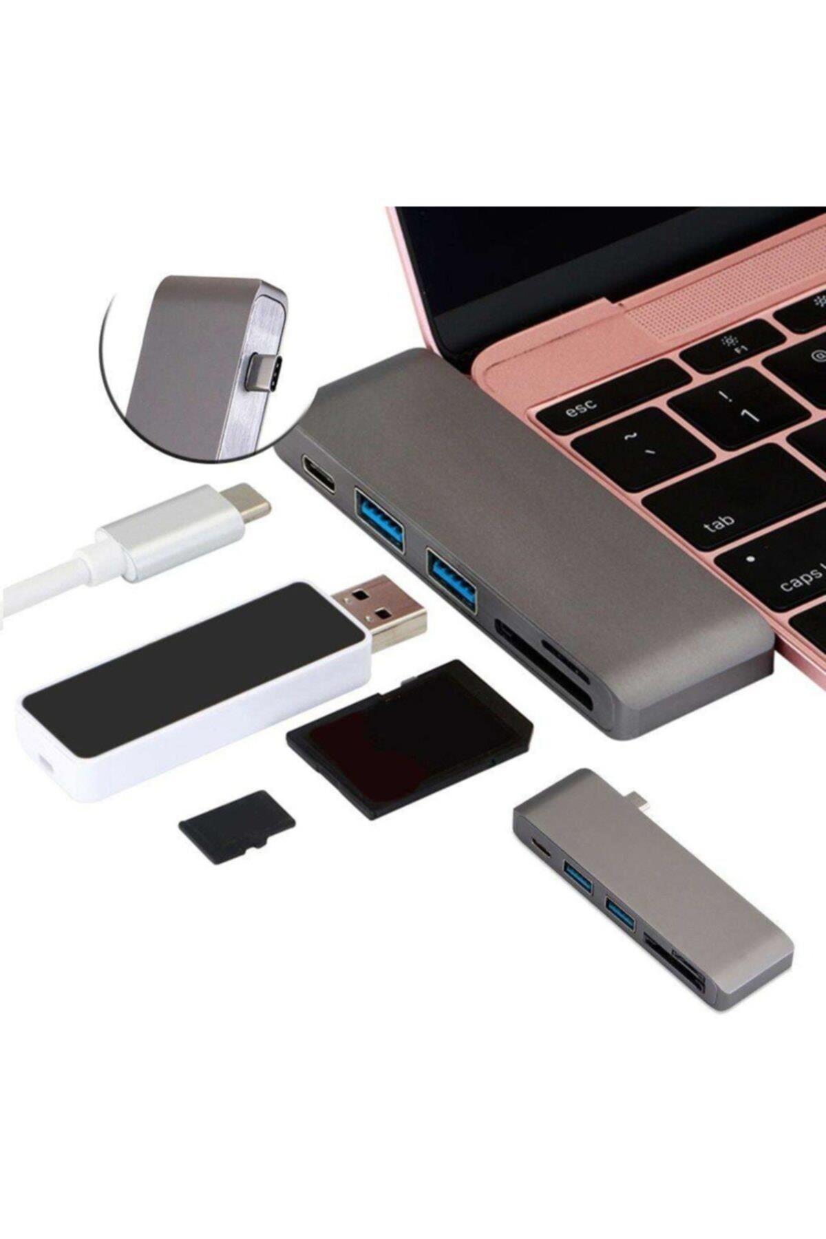 Usb-c Kart Okuyucu Ve Usb Hub Çoğaltıcı Adaptör