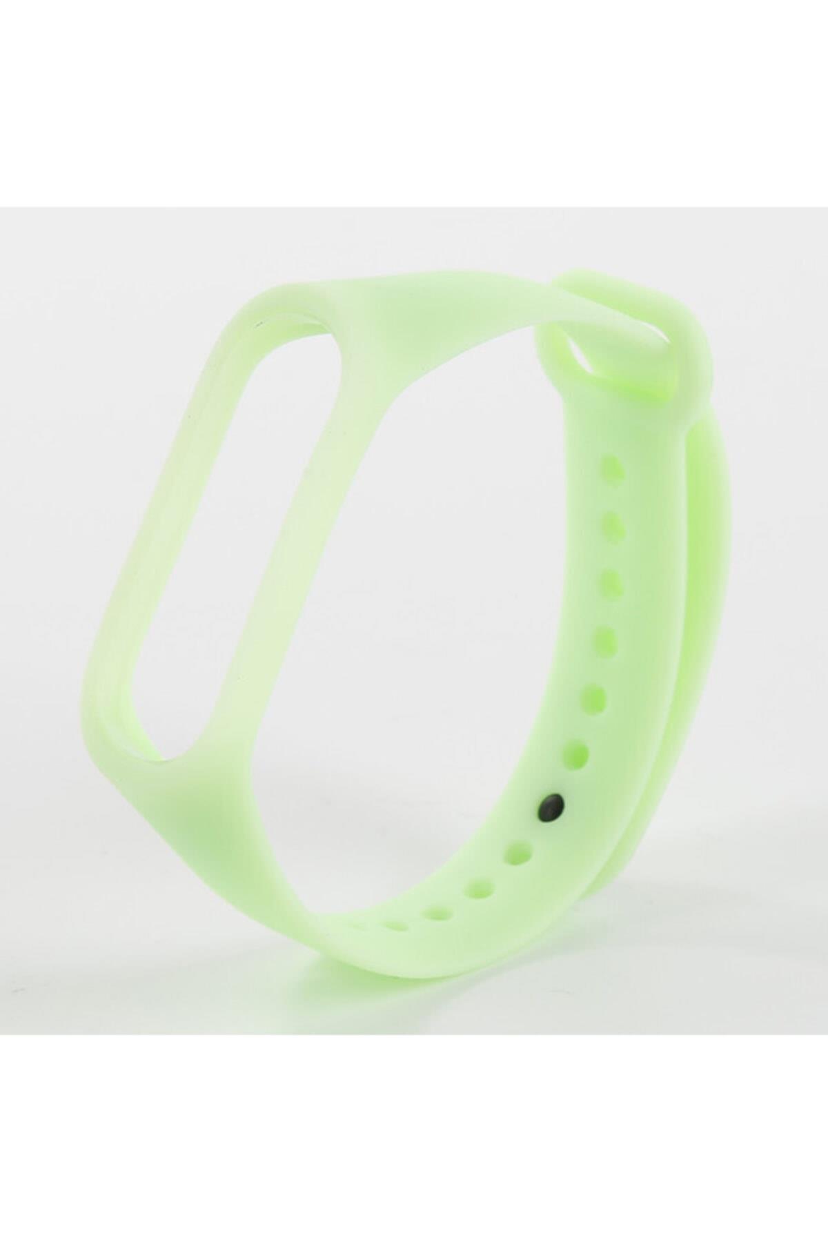Xiaomi Mi Band 3 Için Fosforlu Silikon Kordon Yeşil