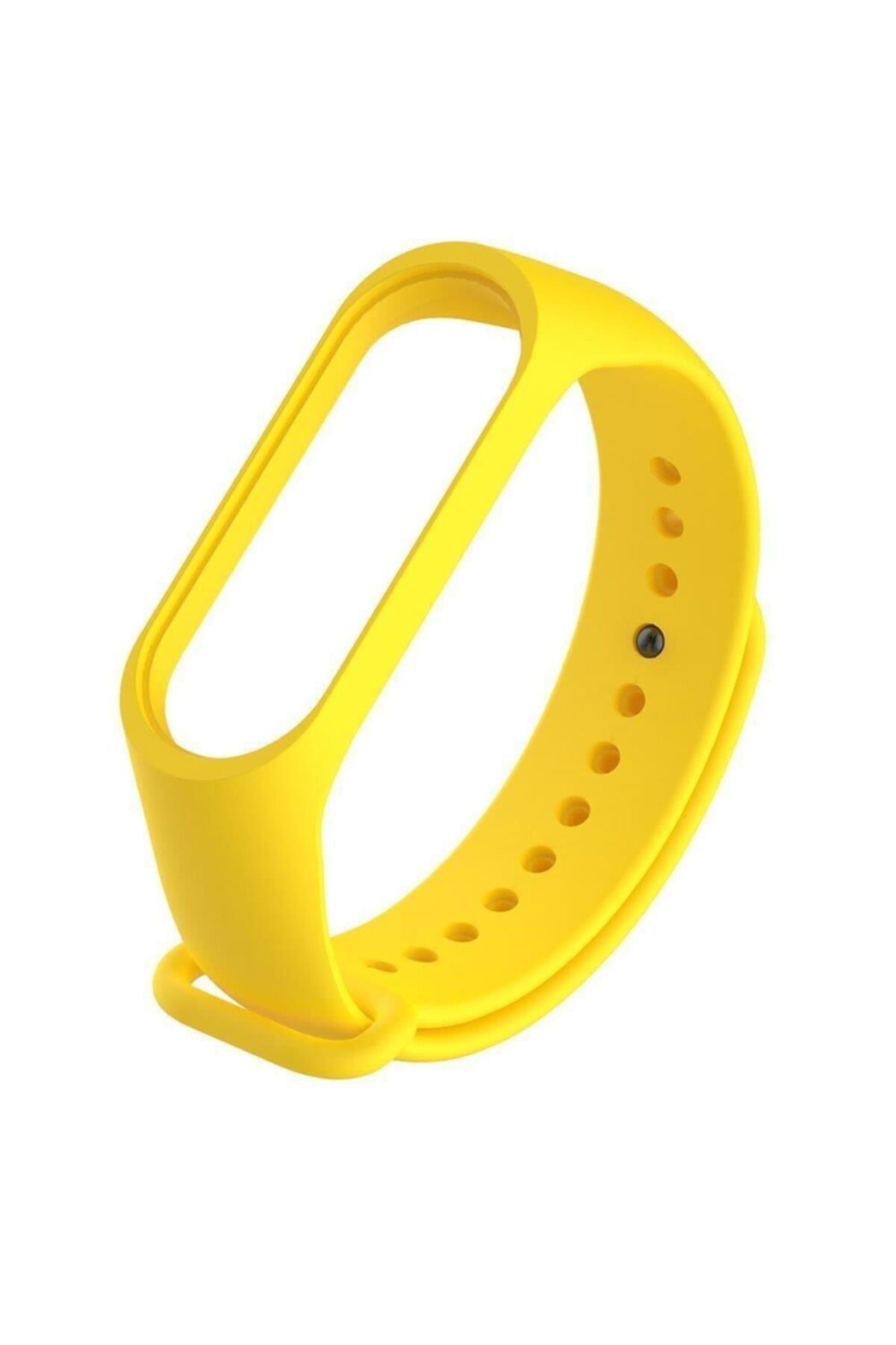 Xiaomi Mi Band 3 Için Silikon Kordon Kayış Sarı