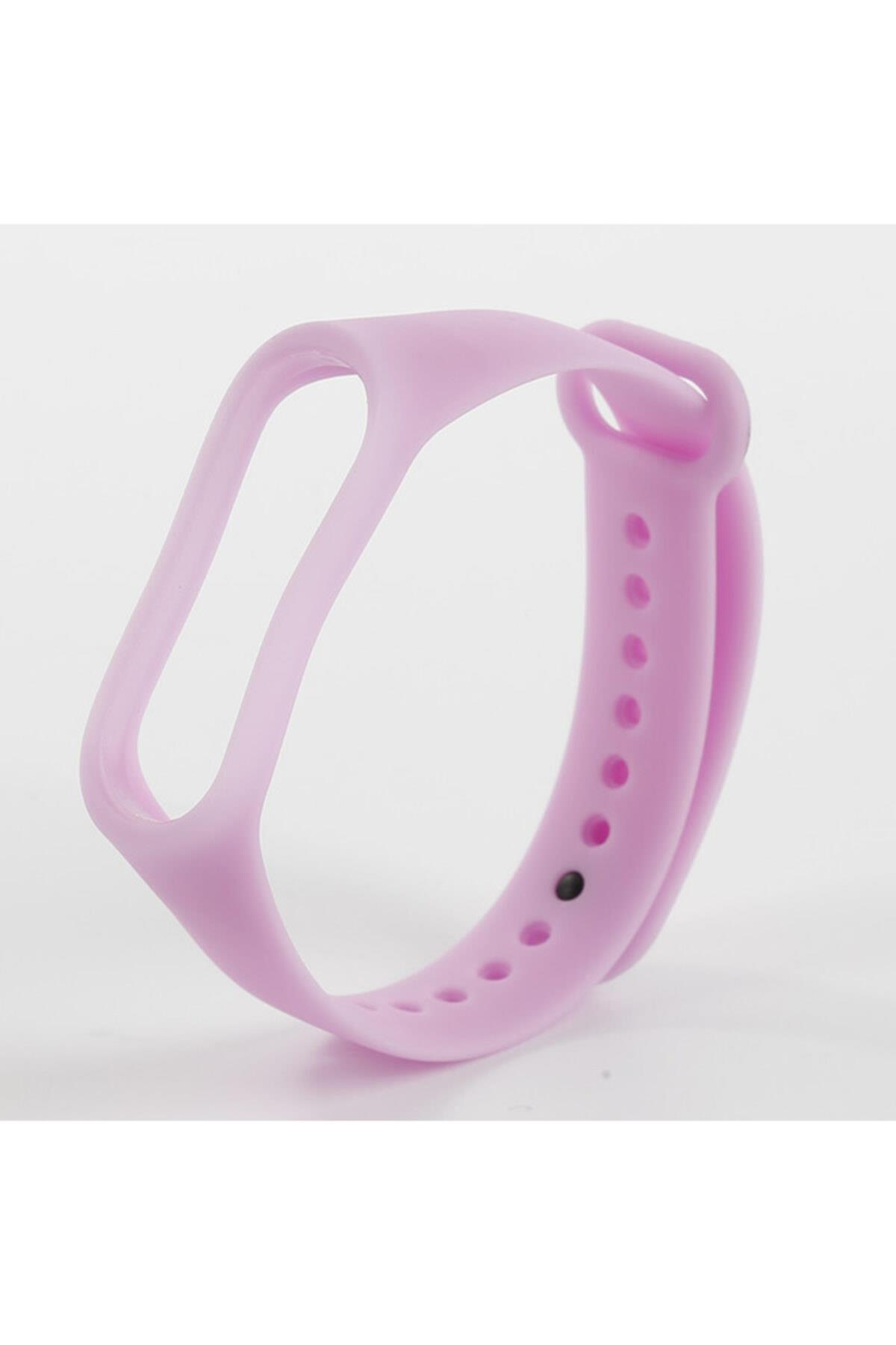 Xiaomi Mi Band 4 İçin Pembe Fosforlu Silikon Kordon