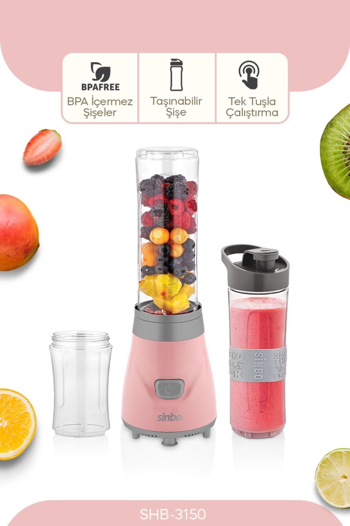 SINBO SHB-3150 SMOOTHIE BLENDER M0303SIN3150 Pembe