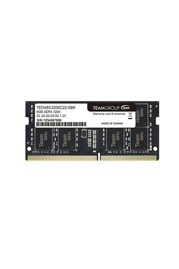 TEAM Elite 8GB 1x8GB 3200MHz CL 22 DDR4 Notebook SODIMM Ram TED48G3200C22-S01