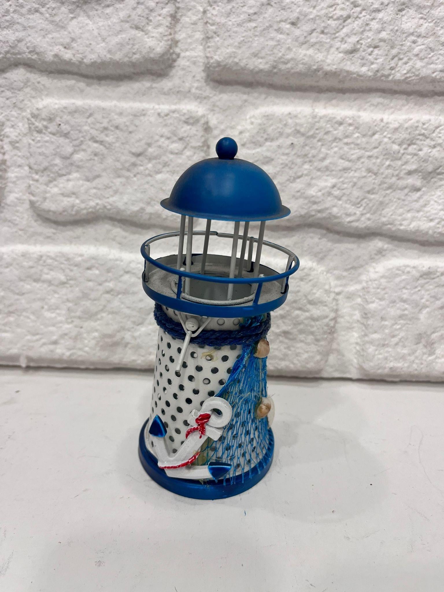 Dekoratif Metal Marine İki Adet Deniz Feneri Mumluk Tea LightDekoratif Metal Marine İki Adet Deniz Feneri Mumluk Tea Light