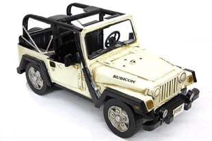 HEDİYELİK METAL BEYAZ ARAZİ JEEP ARABA  OTOMOBİL BÜYÜK BOY DEKOR