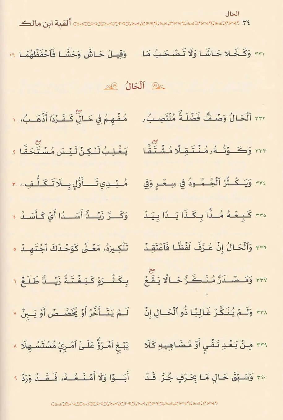 Elfiyetü ibni Malik - Elfiyye Fin Nahvi Arapça - الخلاصة الفية ابن مالك في النحو والصرف ابن مالك الاندلسي