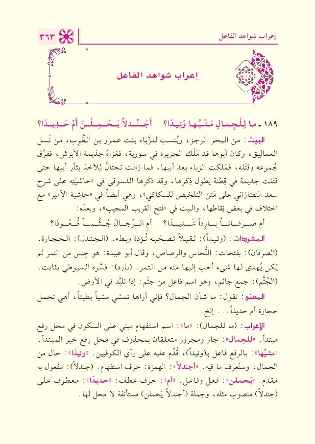 Fethu Rabbil Beriyye İrabu Şevahidi Camiid Durusil Arabiyye Arapça - فتح رب البرية إعراب شواهد جامع الدروس العربية 1/2