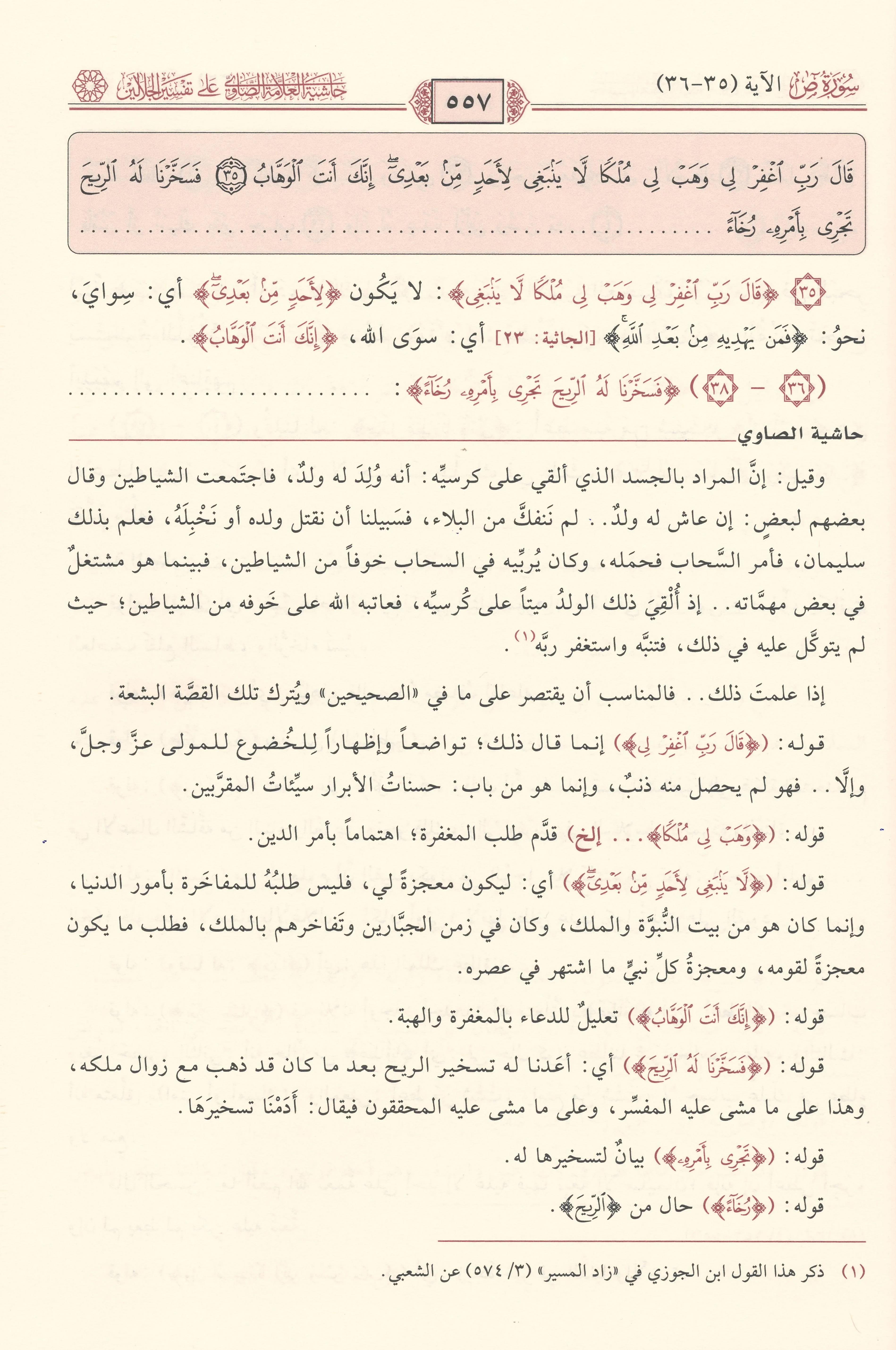 Hâşiyetul Allâmetus Sâvî alâ Tefsîril Celâleyn Arapça - حاشية العلامة الصاوي على تفسير الجلالين