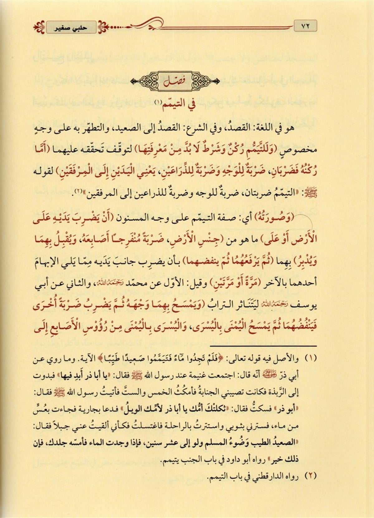حلبي صغير مختصر غنية المتملي شرح منية  مصلي