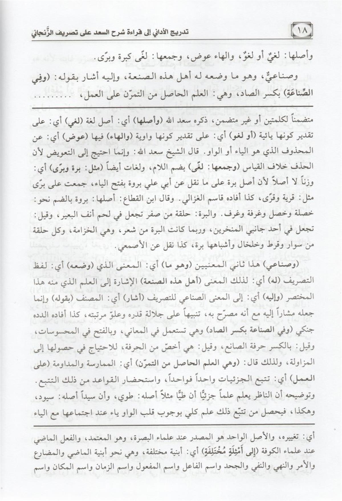 Sadini Haşiyetu Tedricil-Edani ala Şerhit--Teftazani ala Tasrifiz-Zencani | حاشية تدريج الاداني على شرح التفتازاني على