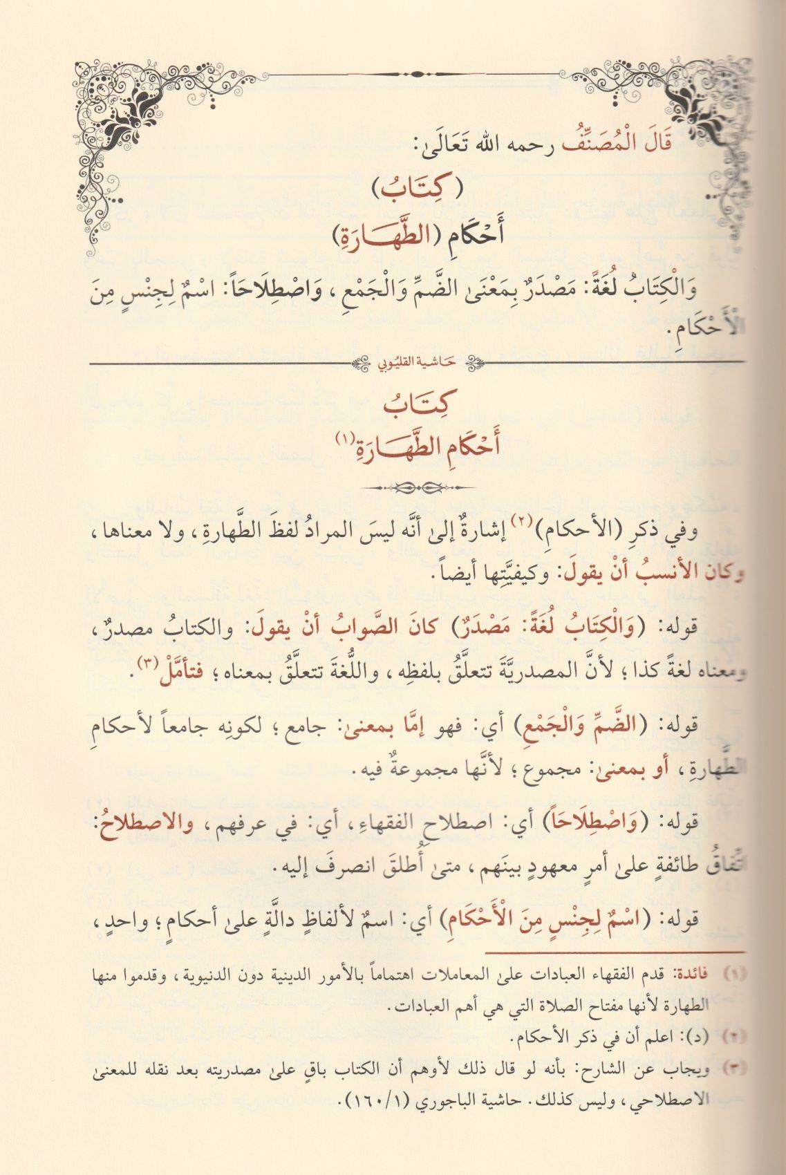Haşiyetül Kalyubi Ala Şerhi ibni Kasım Şerhü Ğayetül İhtisar - حاشية القليوبي على شرح ابن قاسم الغزي علي متن أبي شجاع المسمى غاية الاختصار