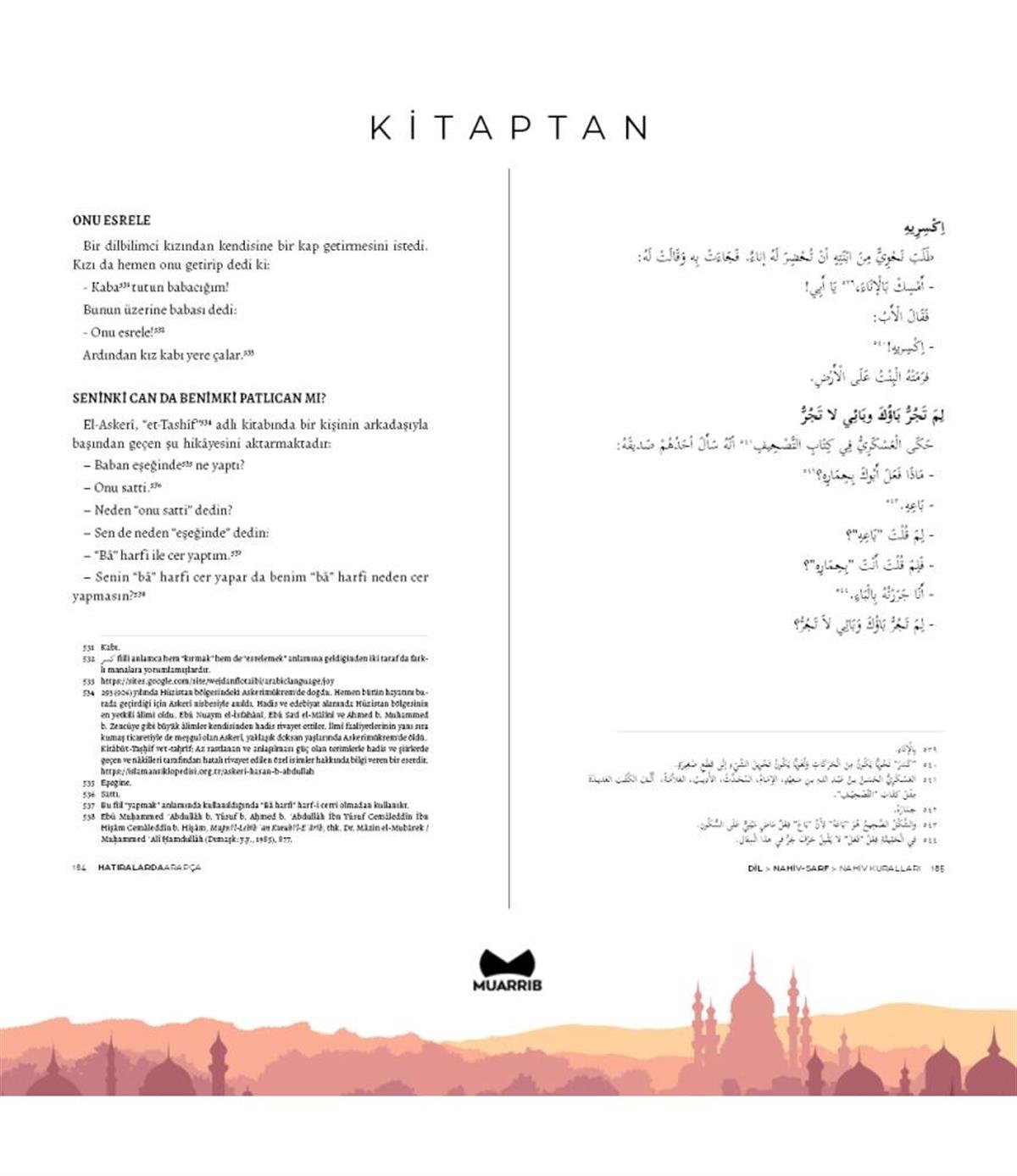 Hatıralarda Arapça - Arapça Türkçe Öğrenme Kitabı