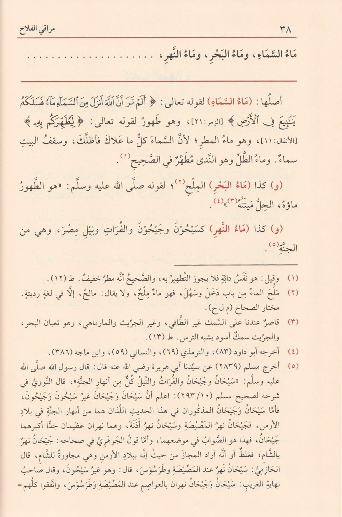 Merakil Felah Şerhu Metni Nuril İzah Arapça - مراقي الفلاح شرح متن نور الإيضاح