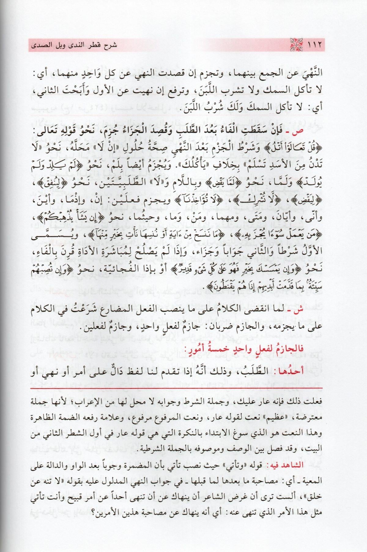 Şerhu Katrün Neda Ve Belli Seda Arapça | شرح قطر الندى وبل الصدى