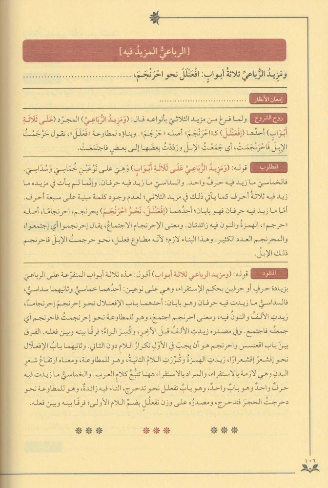 شروح المقصود في علم الصرف