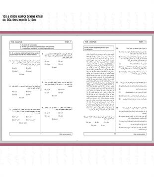 Arapça YDS-YÖKDİL Deneme Kitabı Arapça Türkçe