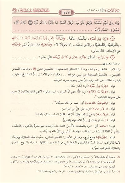 Hâşiyetul Allâmetus Sâvî alâ Tefsîril Celâleyn Arapça - حاشية العلامة الصاوي على تفسير الجلالين