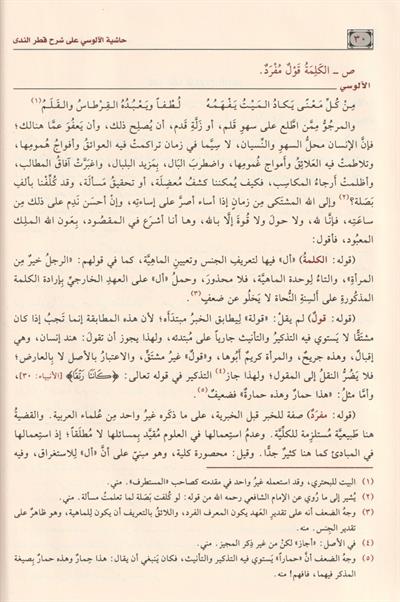 Haşiyetül Alusi Ala Şerhu Katrin Neda ve Bellis Seda Arapça - حاشية الآلوسي على شرح قطر الندى
