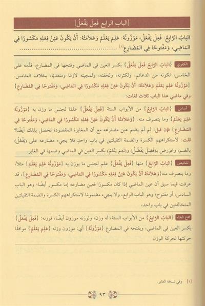شروح البناء في علم التصريف
