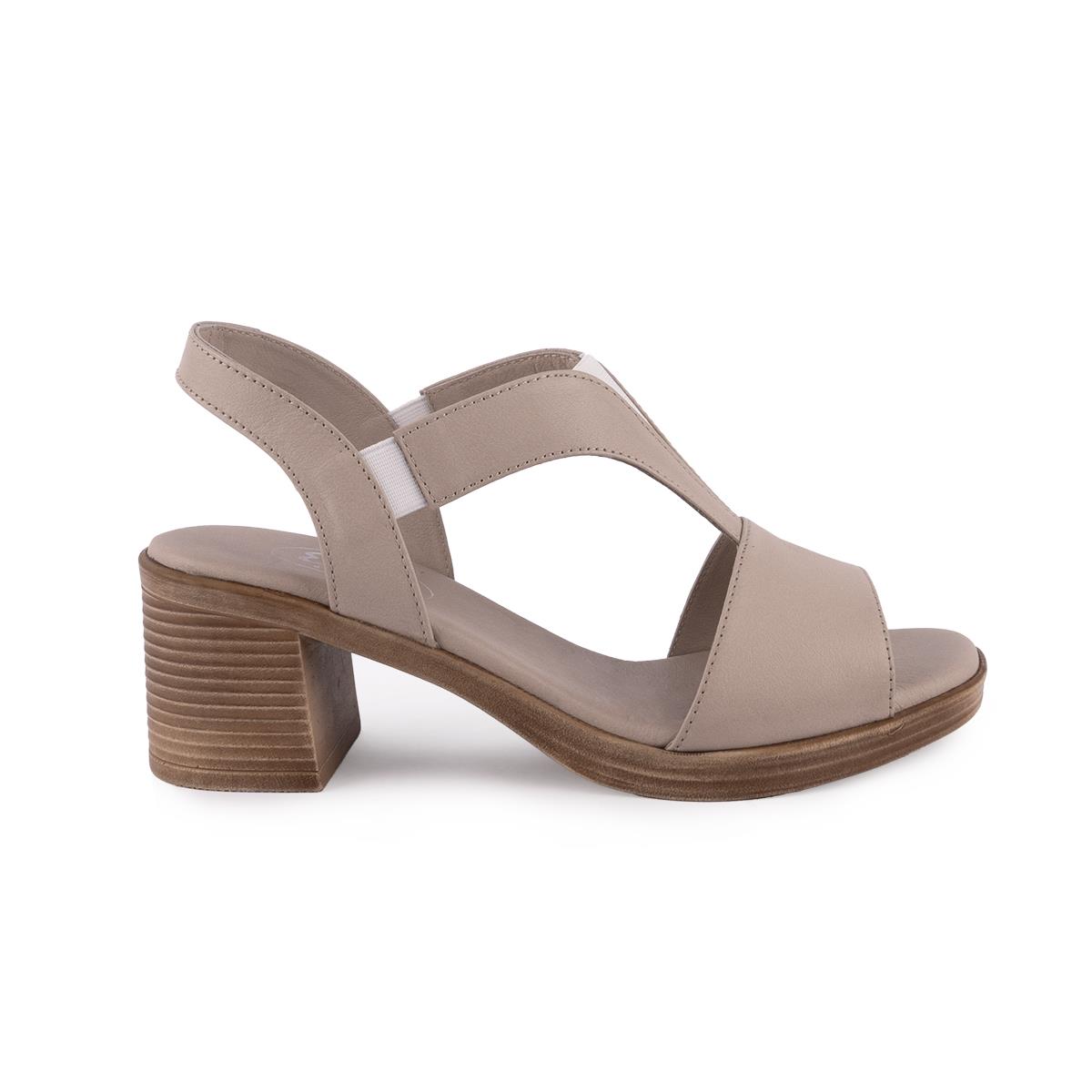 Hakiki Deri sandalet Modern Lastikli 607 Gri