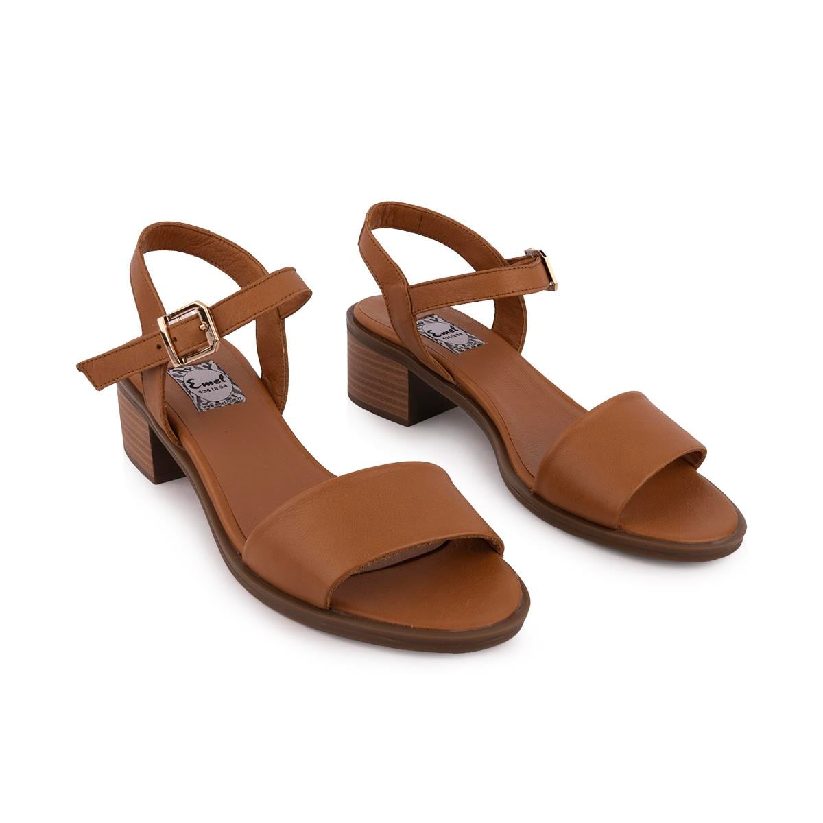 Hakıkı Deri Dolgu Taban Modern Sandalet Coconat 689