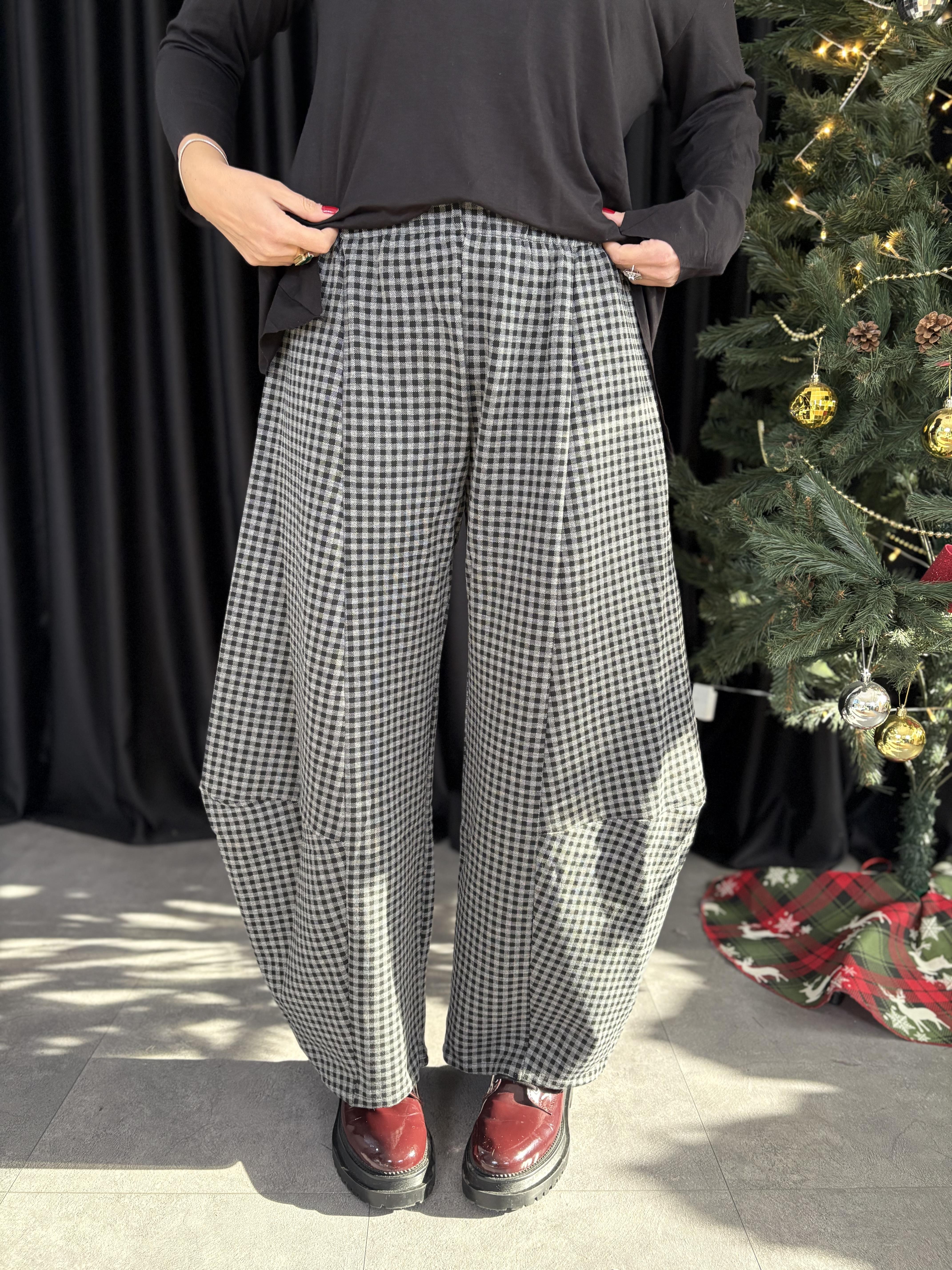 Gri Triko Şalvar Pantolon