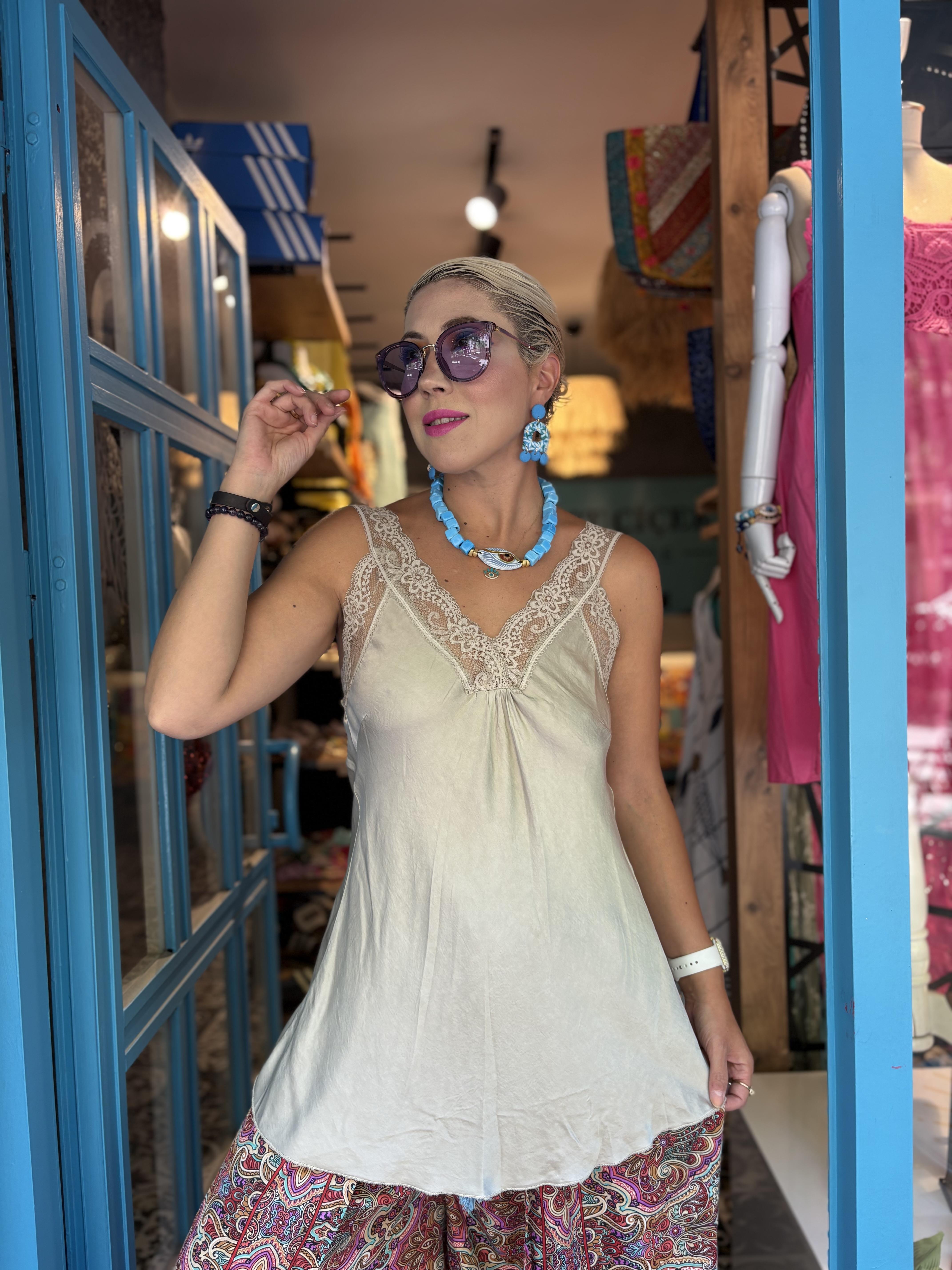 İtalyan Vizon İpek Bluz