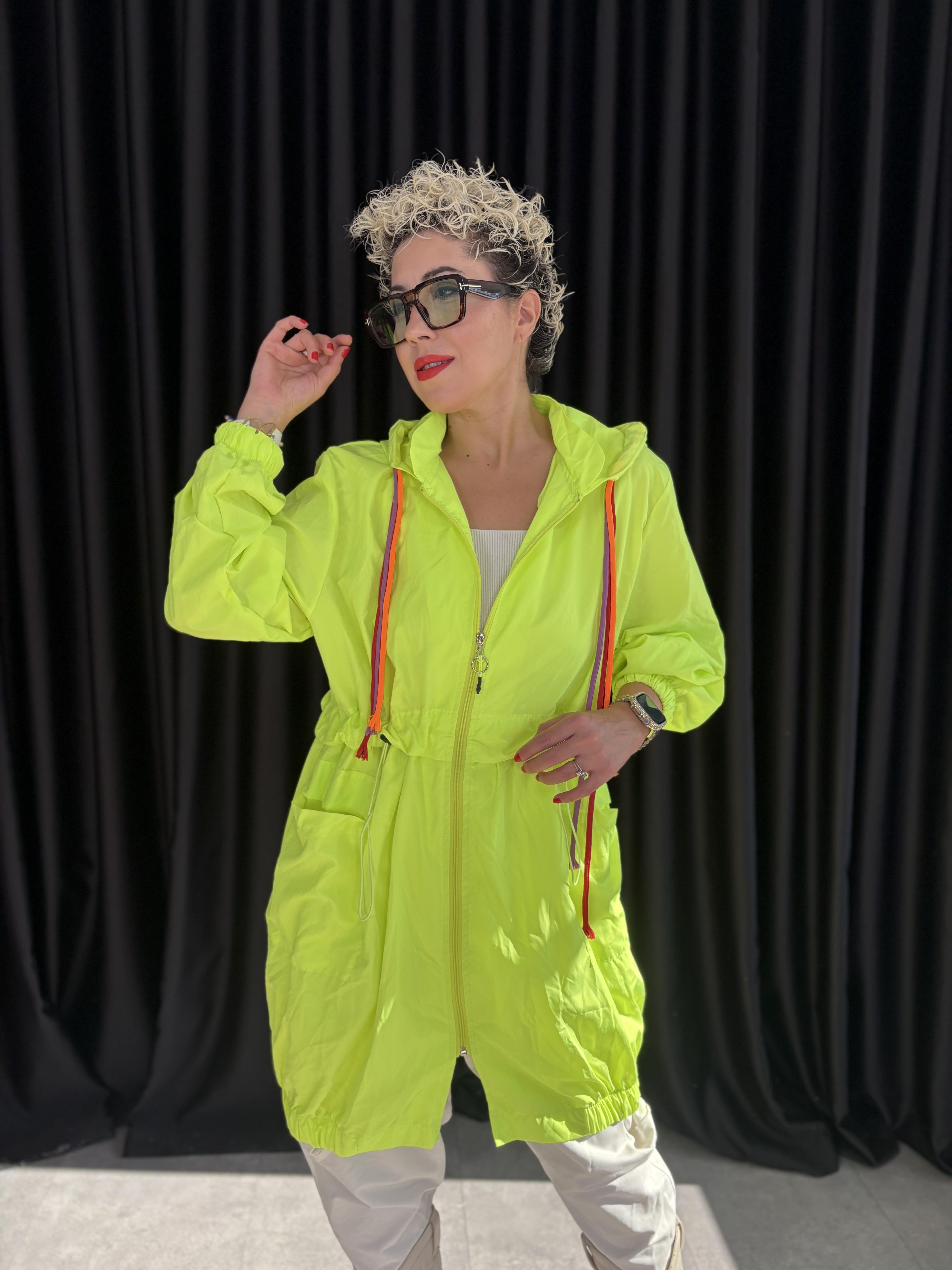 Neon Sarı Yağmurluk