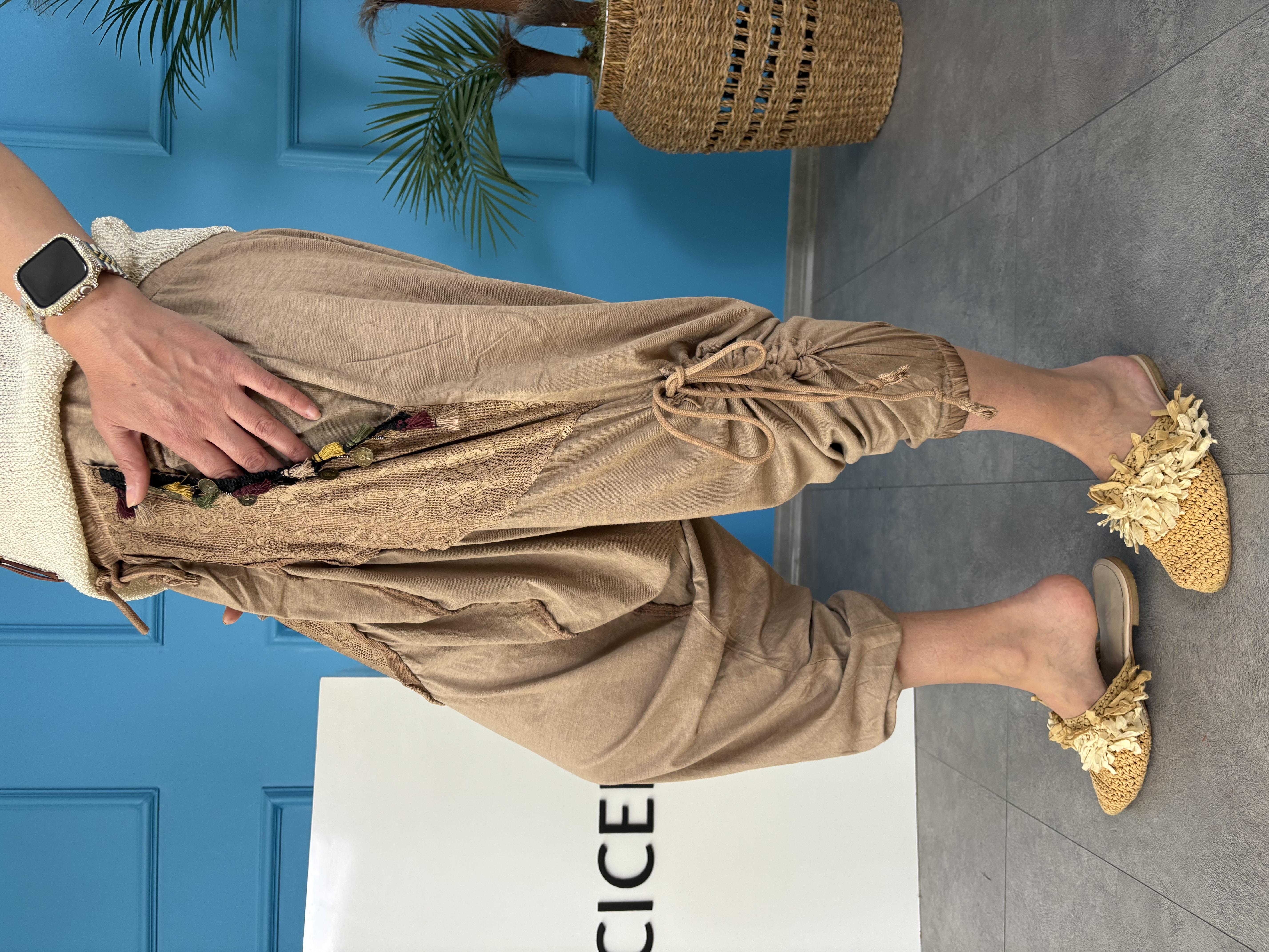 Pamuklu Camel Şalvar