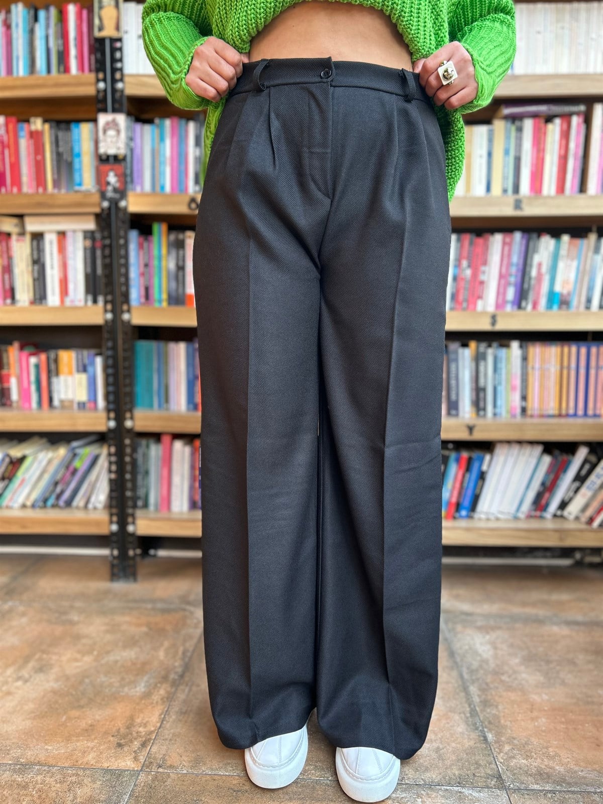 Siyah Renk Palazzo Pantalon