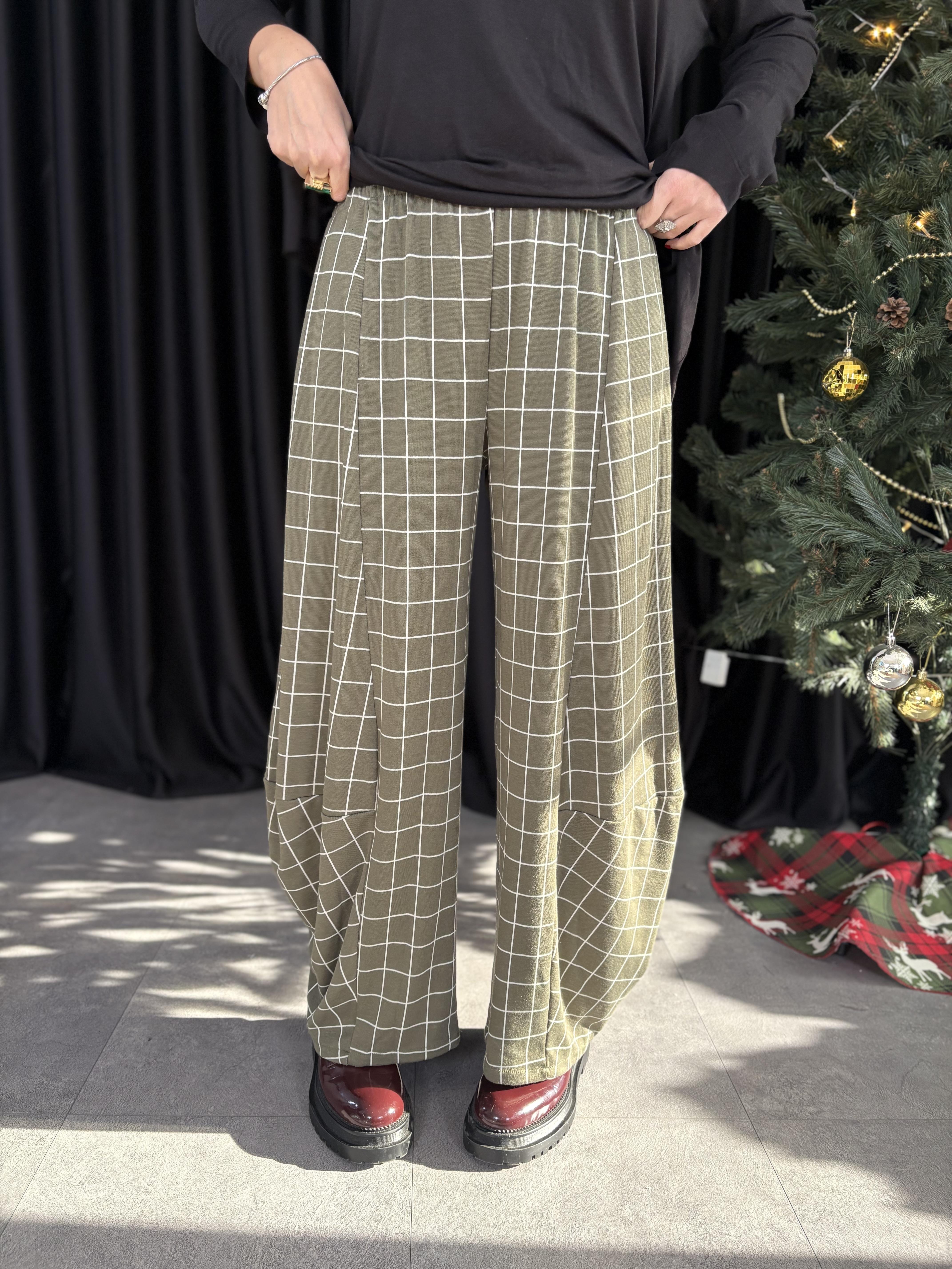 Yeşil Triko Şalvar Pantolon